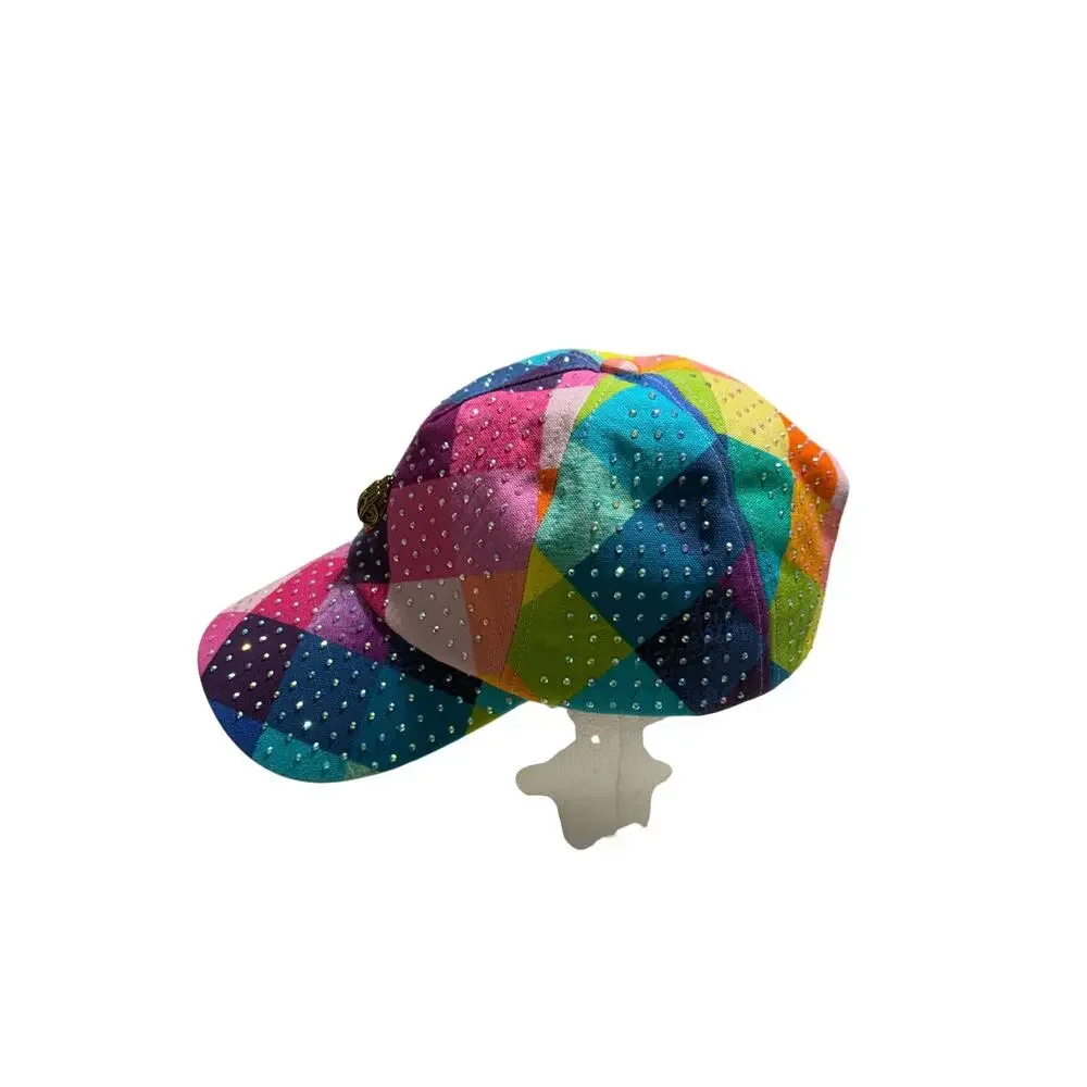 Kurt Geiger Baseball Cap Hat Stained Glass Print One-Size Adjustable Blingy New